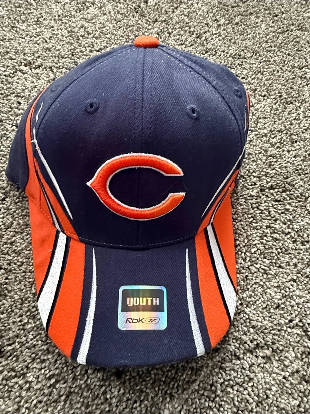 Reebok Navy and Orange Kids Baseball Cap with White Striping 2 pieces